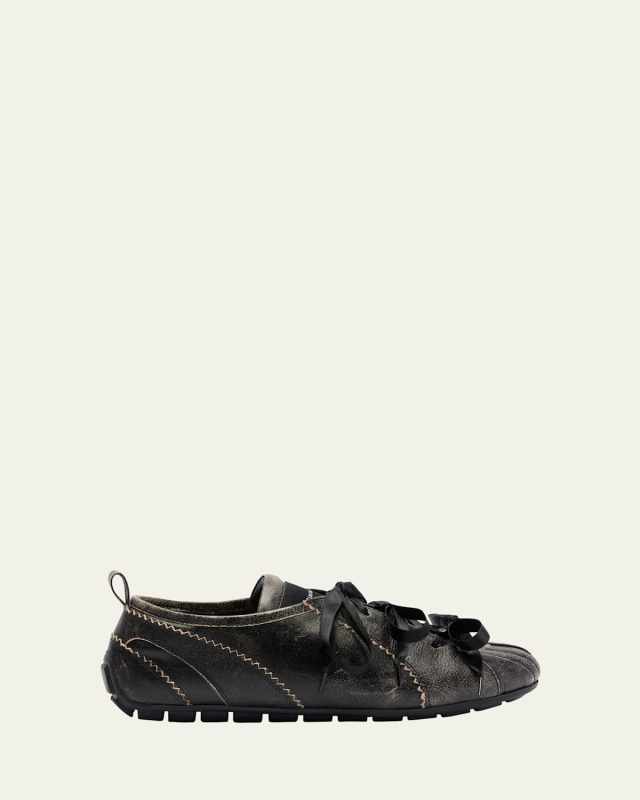 Leather Ballerina Sneakers